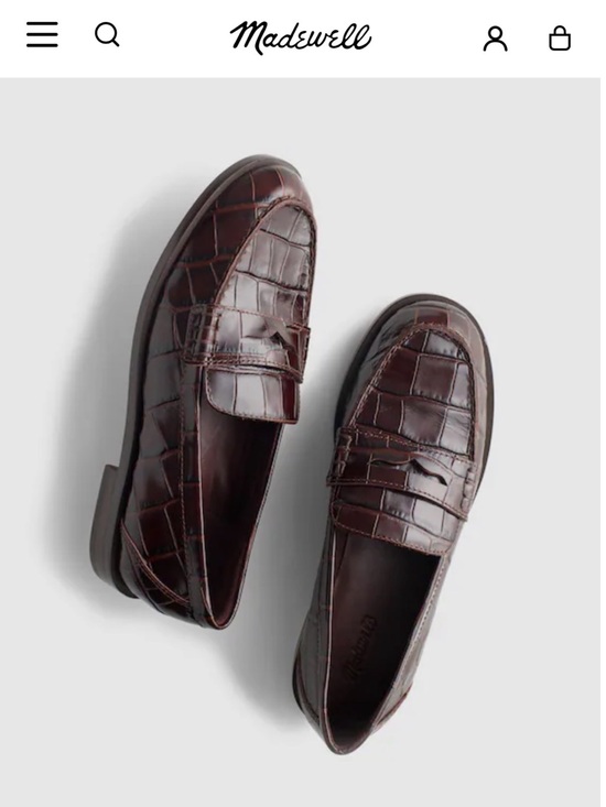 Madewell Shoes - Madewell The Grayson Penny Loafer in Dark Brown - Size 7